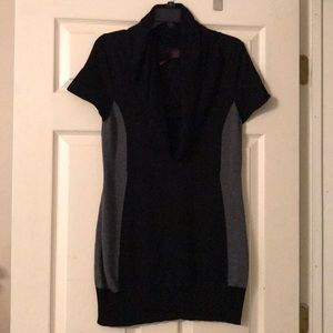 Heart and Crush black and grey tunic sweater